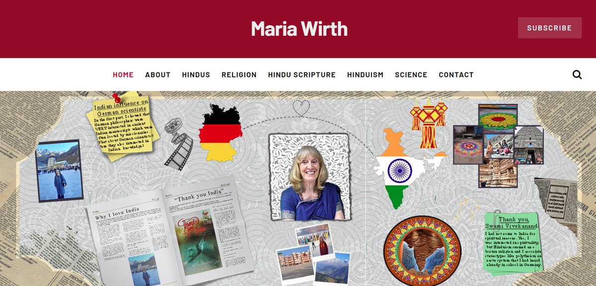 SanatanPrabhat's tweet photo. Author of “Thank you India – a German woman’s journey to the Hindu wisdom, a seeker &amp; #KarmaHindu in real sense - i.e. @mariawirth1 !

Her articles can now be read at  https://t.co/JCrtrGEpd3

O'Hindus, do logon to this new site and dive in the divine treasures penned by Mariaji! https://t.co/9aNthPLlxY