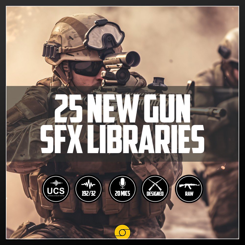 New Sound Libraries Available Now– 25 New Guns 🔫 We have just released 25 new weapon SFX Libraries! 15 new rifles, 3 new SMGs, 2 new Shotguns, 1 new Sniper, & 1 new LMG. We have also released the 1.5 updates for the AKS-74U & the Zastava PAP M77, and added a suppressed option…