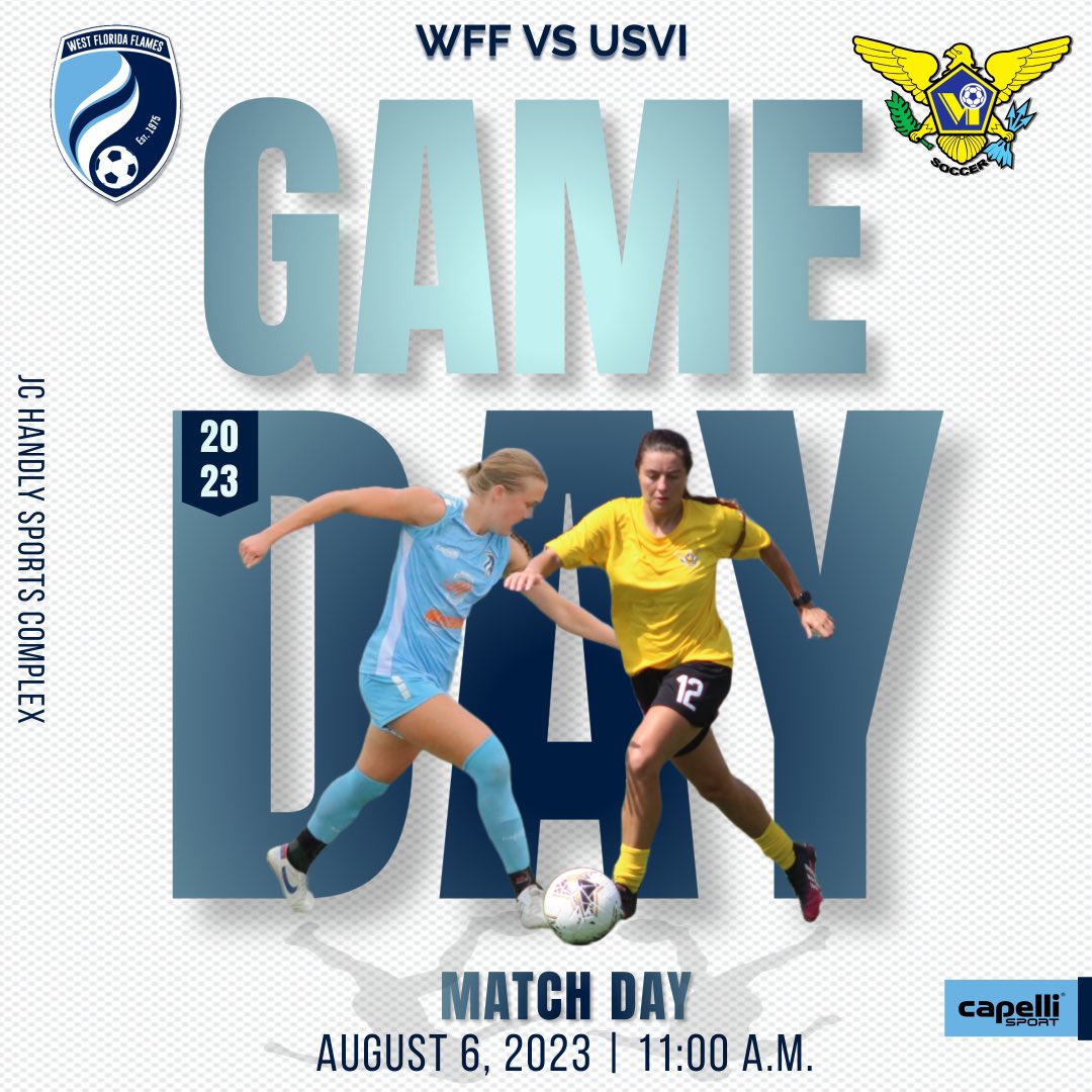 ‼️ MARK YOUR CALENDARS… TOMORROW 👀 WFF vs USVI at JC Handly Sports Complex * Field 6 * 11:00 A.M. ⚽️🔥 See you there 😏