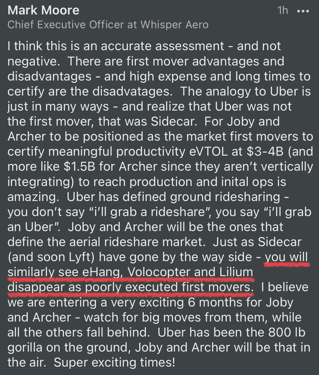 eVTOLgag's tweet photo. 🎵 And the haters gonna hate, hate, hate, hate, hate 🎶

Isn’t it ironic that Mark, who’s not even in #eVTOL anymore, is the Loudest Mouth that claims to be Whisper Quiet? 😂

Whisper Aero’s snake 🐍 oil salesman is pitching hate on LinkedIn again: https://t.co/lnSINk30Sz