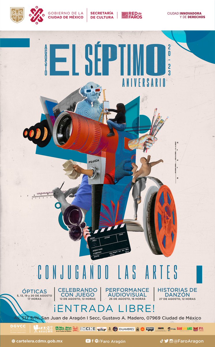 FaroAragon's tweet image. 📽️🥳⭐️La celebración de 7 años no para, checa la nota de @CulturaCiudadMx  sobre nuestro #Séptimo #Aniversario 📷
cultura.cdmx.gob.mx/comunicacion/n…