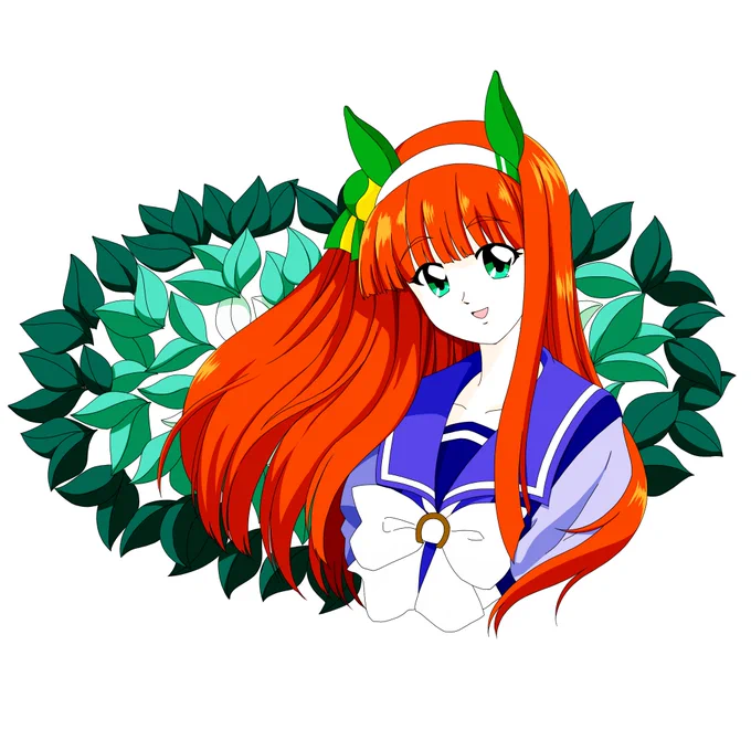 ときめきスズカさん、とある作業のために彩度をゴリゴリにしたらすごい当時のゲームグラフィック感が出た…