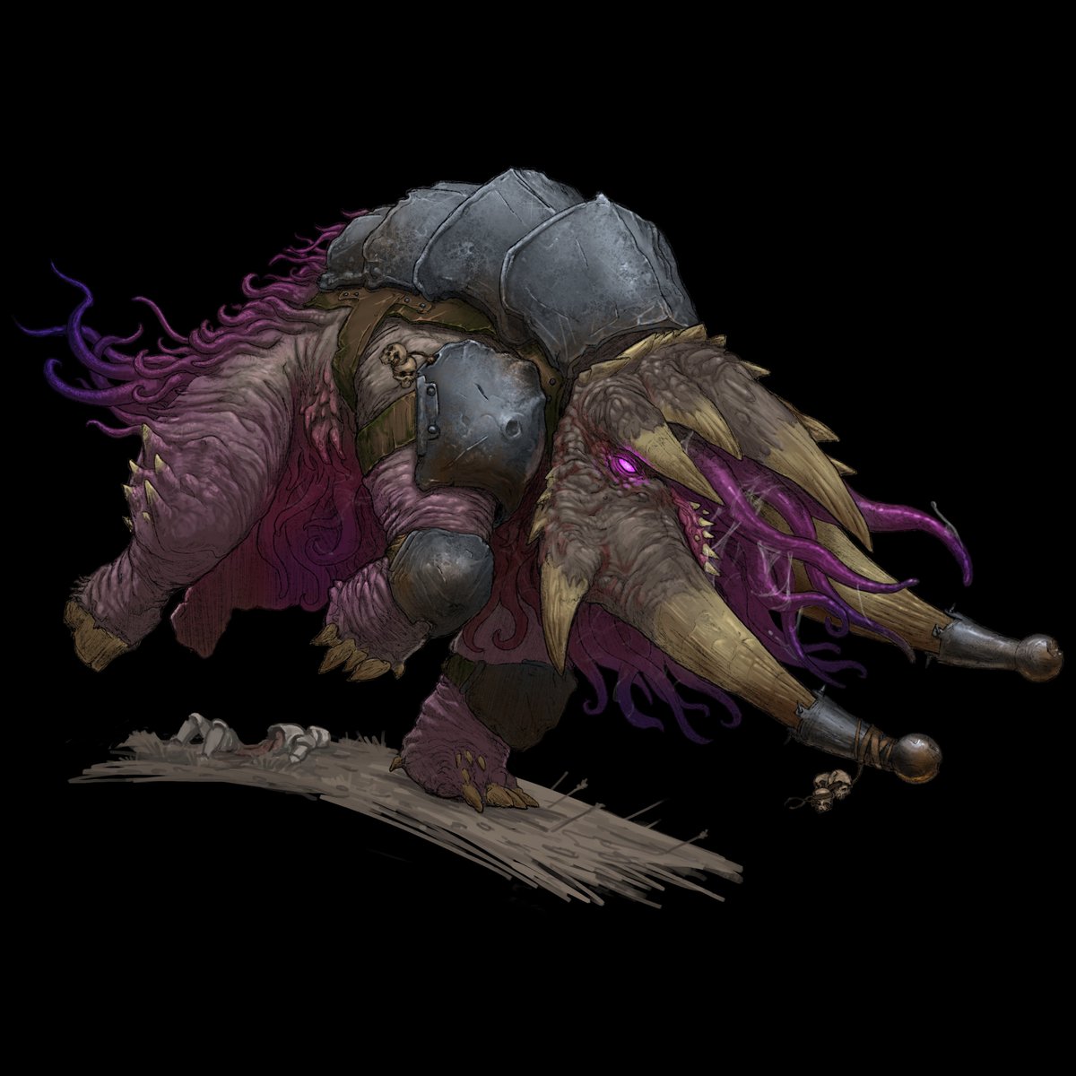 ffutureghost's tweet image. Tuskar demon from @helloMCDM's Monster Book, Flee Mortals!
#demon #art