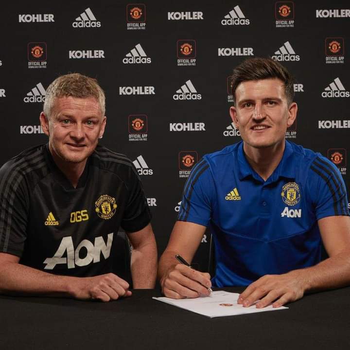Unitedlad88's tweet photo. On this day 4 years ago, Manchester United signed Harry Maguire for £80m from Leicester City Football Club

 A record fee for a defender.

The rest is history. #MUFC https://t.co/KzNNTdPk3O