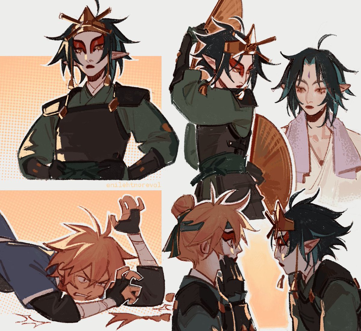 enilehtnorevol's tweet image. ATLA AU
book one: water (3/?)
#venti #aether #lumine #ganyu #xiao #shenhe