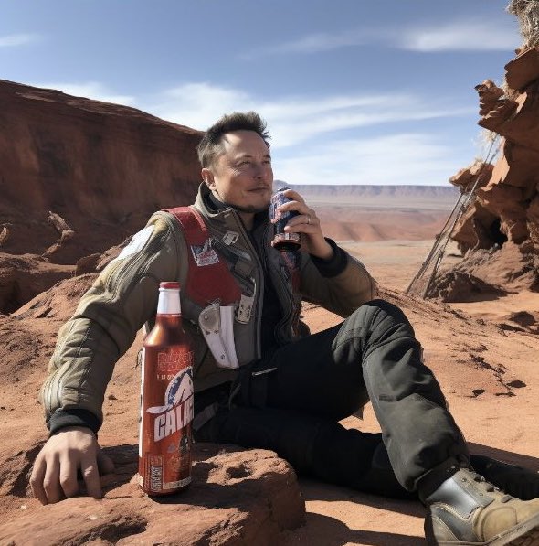 EvasTeslaSPlaid's tweet image. Elon’s first cold beer on Mars 🍺 @elonmusk