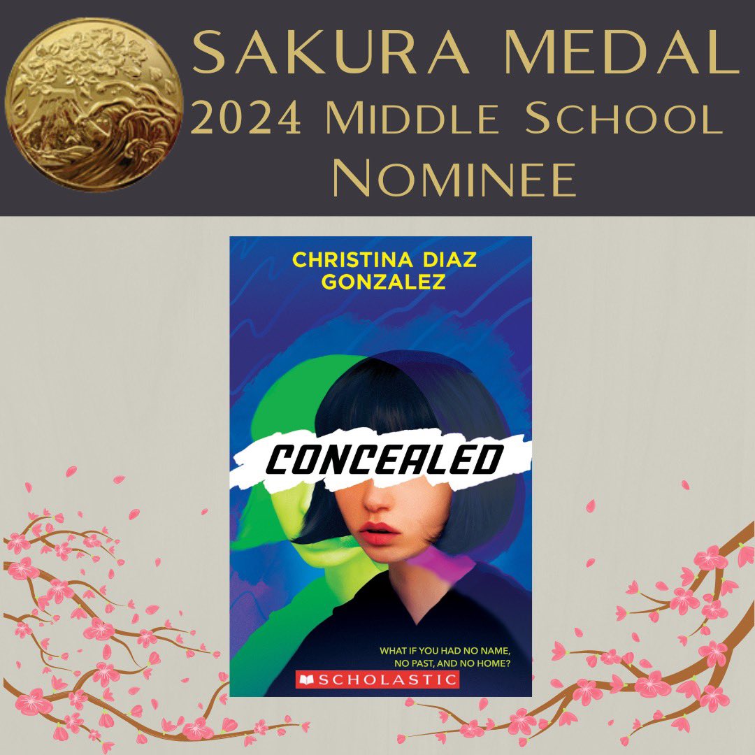 So exciting to have CONCEALED nominated for the Sakura Medal where  students at international schools across Japan will vote for their favorite book! Thank you @sakuramedal! 📚🥰🇯🇵
#bookawards #Japan🇯🇵 #Concealed #middlegradebooks #teachertwitter #internationalschools
