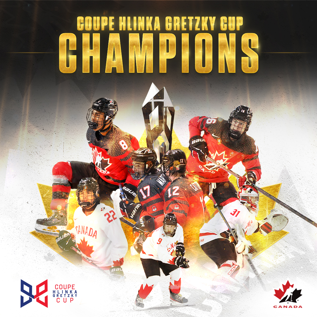 BACK-TO-BACK CHAMPIONS! 🏆 CHAMPIONS POUR UNE DEUXIÈME ANNÉE DE SUITE! 🏆 #HlinkaGretzkyCup | #CoupeHlinkaGretzky