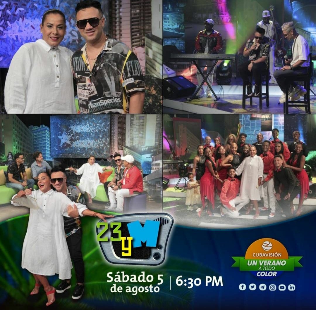 Cubavision_TV's tweet photo. #CubavisiónSugiere
Sábado 5 de julio a las 6:30 PM
🚏🎶 23 Y M
🎼 Talento: Maykel Blanco y su Salsa Mayor, El Noro
#23yM
#CubavisiónVaPorTodos https://t.co/IzmLVQB7iQ