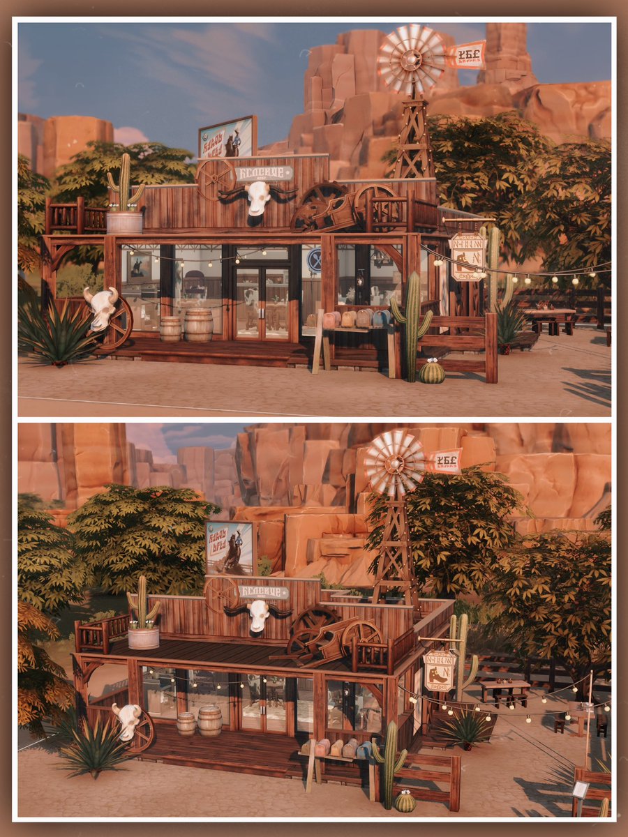I needed a restaurant/diner for Chestnut Ridge so here’s Appaloosa Steakhouse!!

Gallery ID - VixiePixels

#ShowUsYourBuilds #Sims4 #TS4 #Sims4HorseRanch
