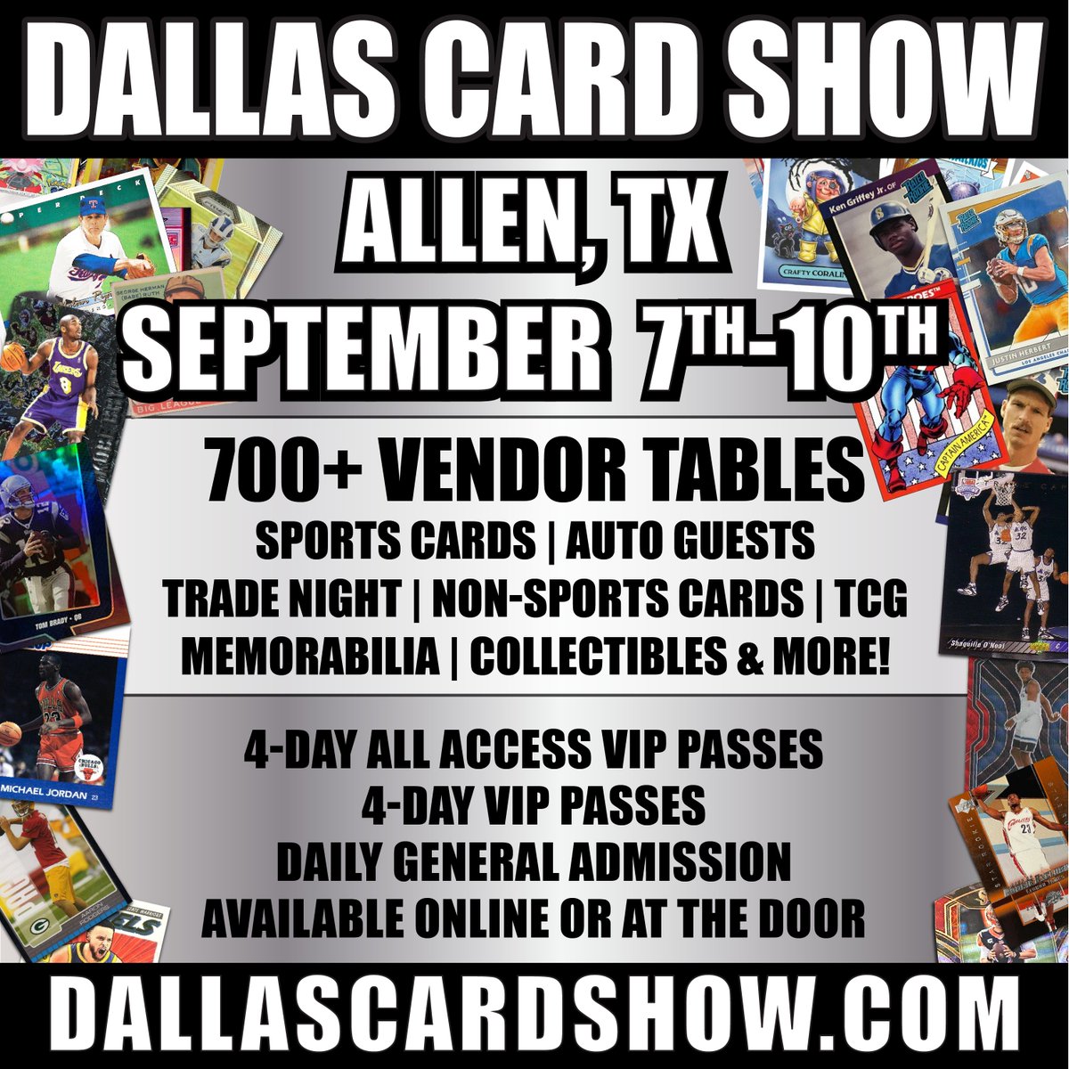 Get your tickets at DallasCardShow.com !!