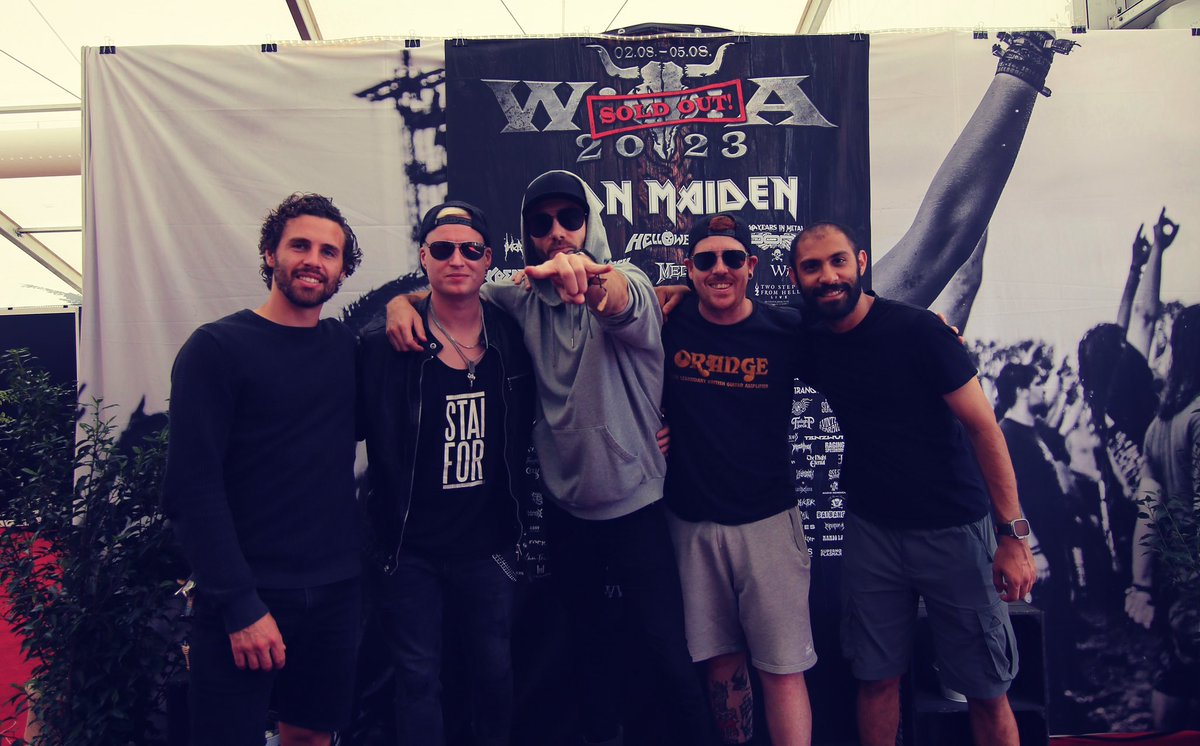 theravenage's tweet photo. The lads at @Wacken 2023 🤘⚡️

📸 by 🐕

#TRA #theravenage #ironmaiden #TheFuturePastTour #livemusic #gig #metal #rock #bloodomen #tour #TRA3 #altmusic #wacken #germany https://t.co/OrH7HRngLh