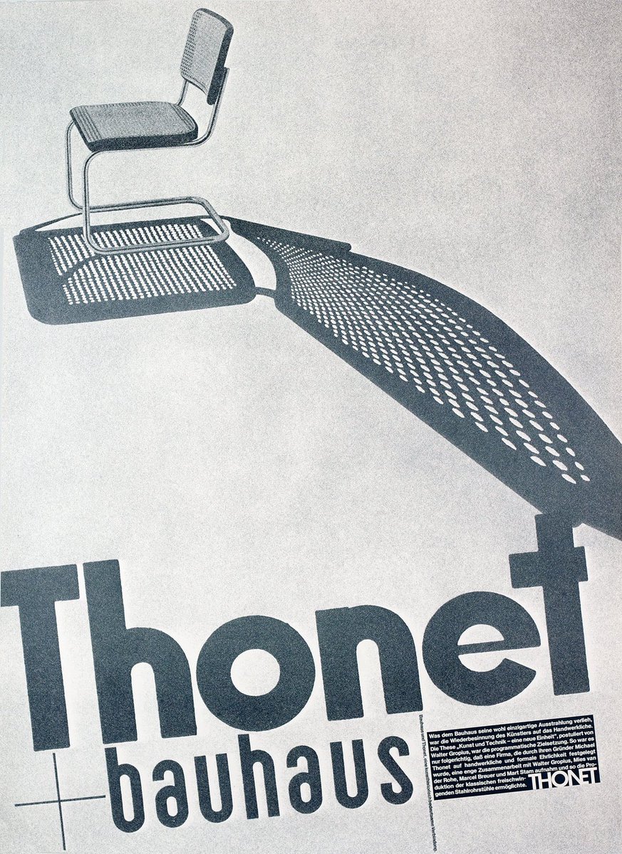 Delve into the origins of modern #design with Thonet's S 32 cantilever #chair - a trailblazing piece conceived by Marcel Breuer at the #Bauhaus in the 1920s. Discover more here &gt; shop.bauhaus-movement.com/thonet