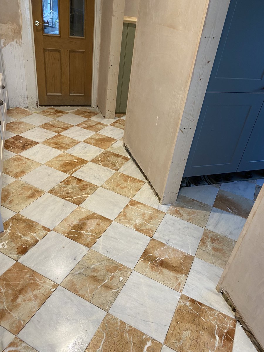 JBTiling's tweet image. Marble hallway, utility floor and loo tiled in Hove