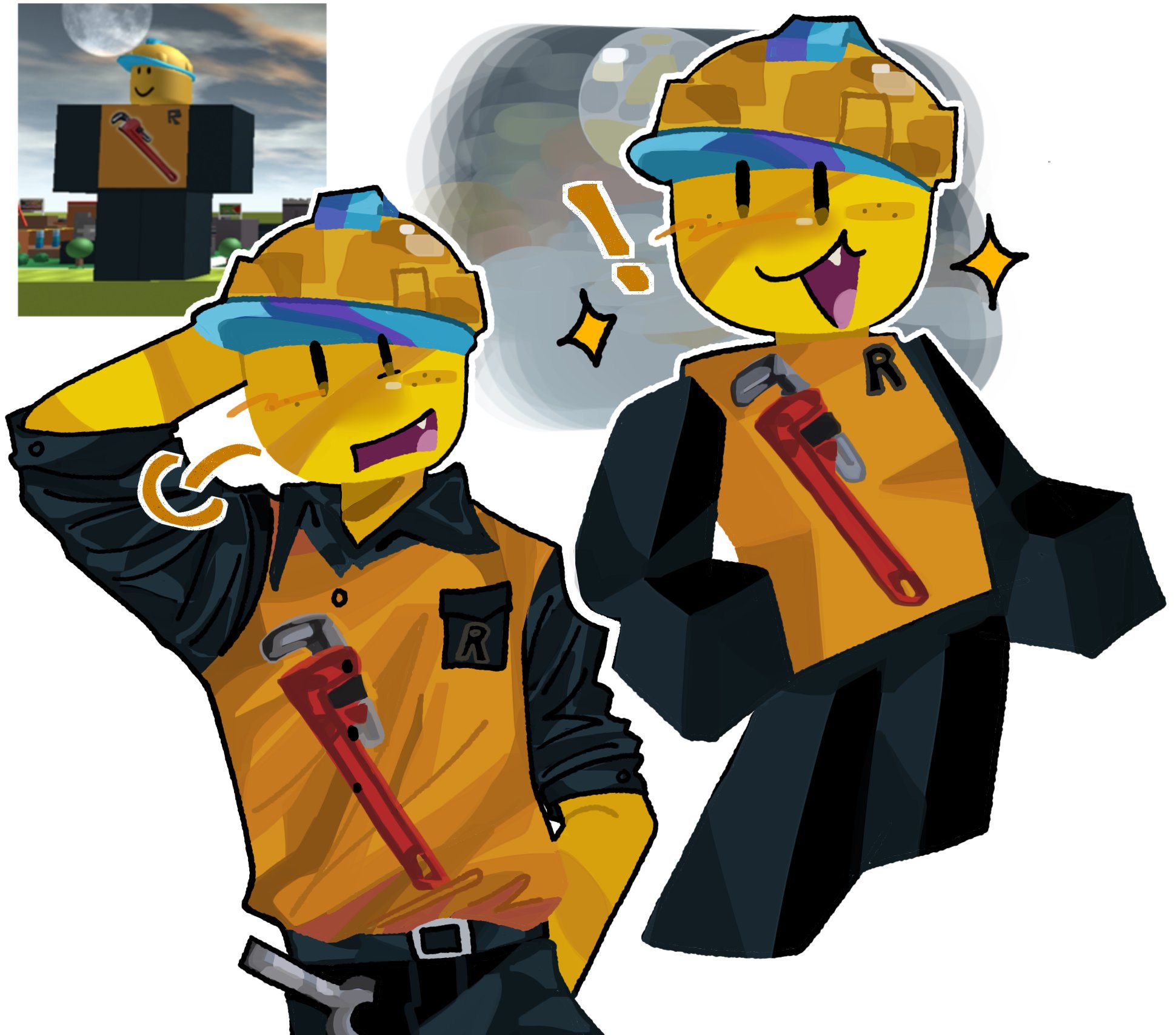 lamp on X: #robloxart old builderman?  / X