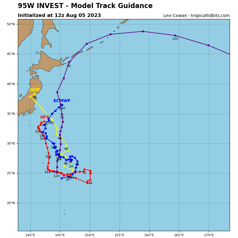 LimWeather's tweet photo. As of late, we have #Invest95W, E of #iwojima, #TokyoPrefecture; forecast to head N as per consensus between #GFS, #ECMWF, #NAVGEM and #GEM models; interests in E #Japan incl E #Hokkaido should keep an eye on this closely
#Tropicswx #wxtwitter #95W #Lan #Saola #台風7号 #台風8号 https://t.co/6iDr86fAQP