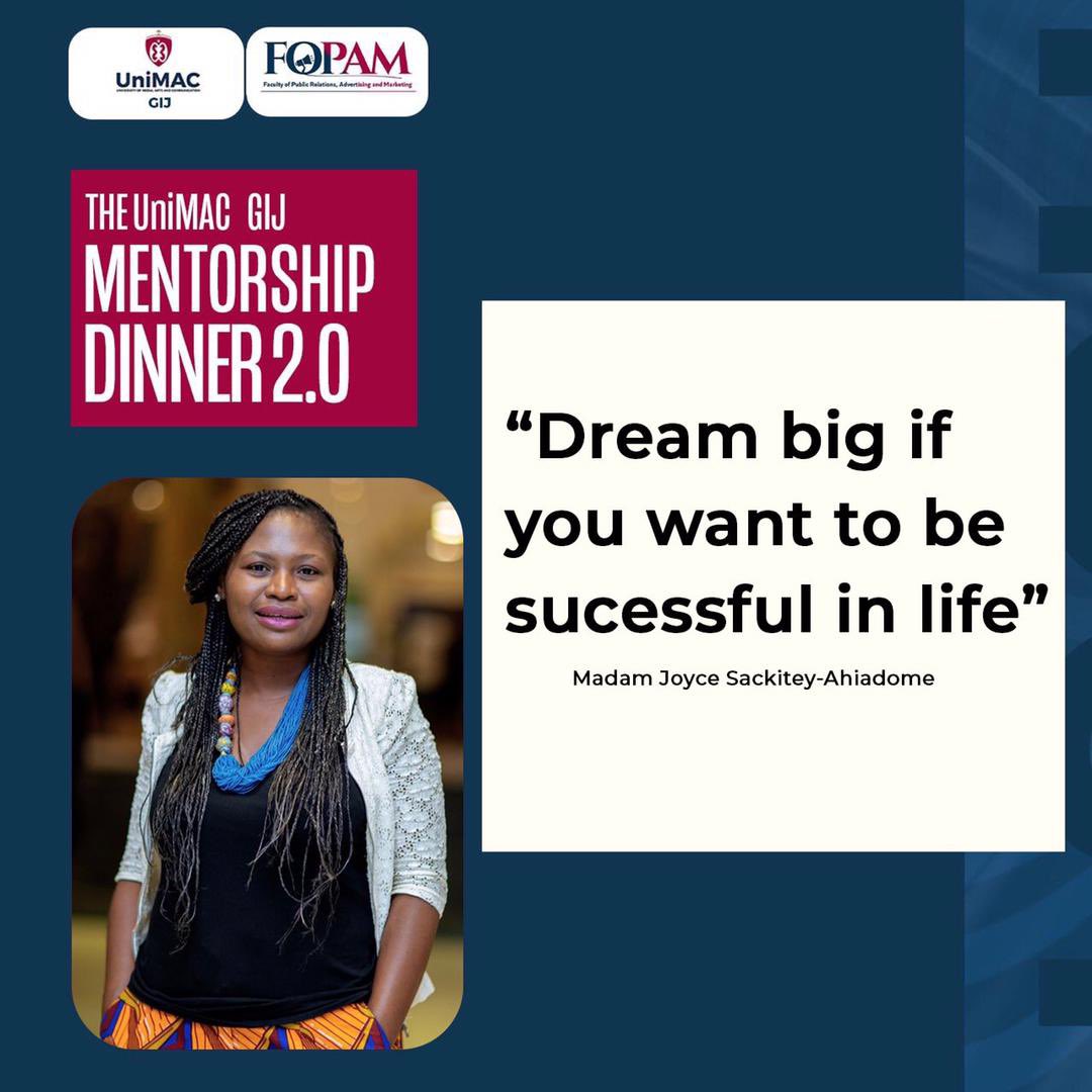 FOPAM_GIJ's tweet photo. Here are some key takeouts from our distinguished speakers at 2nd edition of the UniMac-GIJ Mentorship Dinner. More to come…

#MentorsmeetMentees #PRNETWORK #GIJmendi2.0 #unimacgij https://t.co/eddp6NYYEZ