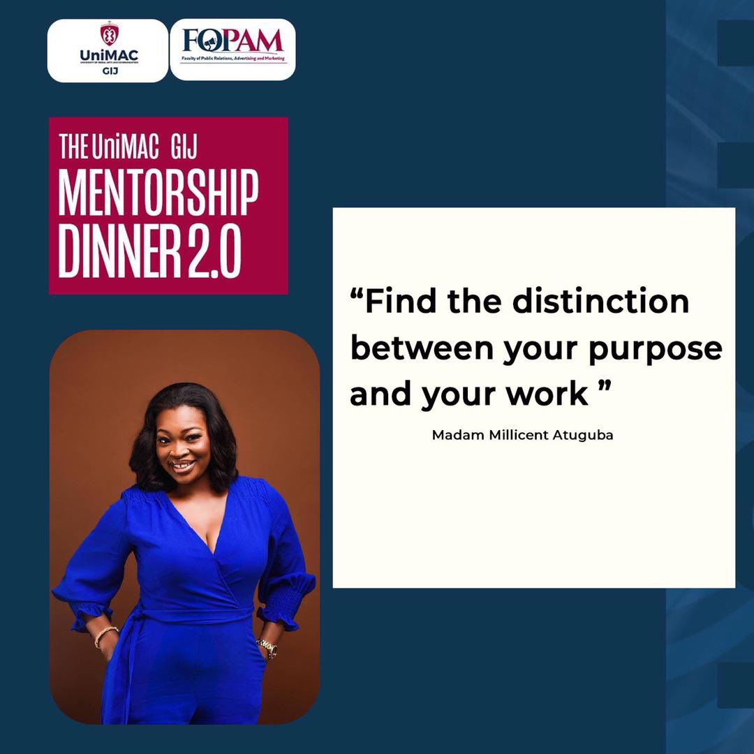 FOPAM_GIJ's tweet photo. Here are some key takeouts from our distinguished speakers at 2nd edition of the UniMac-GIJ Mentorship Dinner. More to come…

#MentorsmeetMentees #PRNETWORK #GIJmendi2.0 #unimacgij https://t.co/eddp6NYYEZ