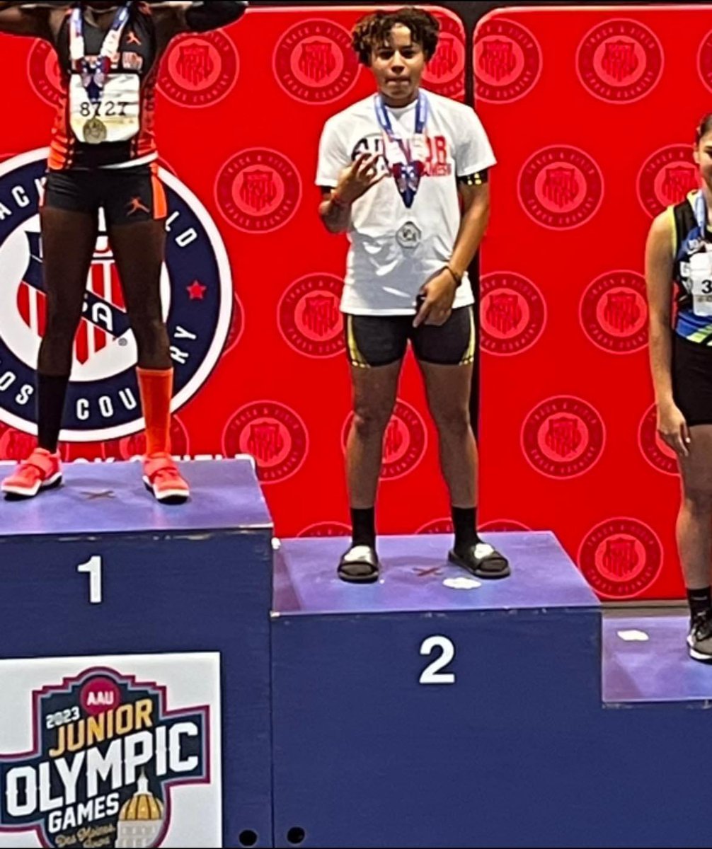Bunkie_High's tweet photo. Congratulations to one of our basketball players, Kaylen Rabalais, she competed in the Junior Olympics in Des Moines, Iowa. Winning the silver medal in the Javelin competition! Keep working 💪🏻❤️ https://t.co/Ek2ZKNdTCb