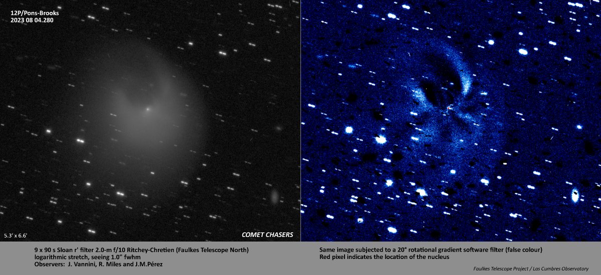 tyseren's tweet photo. Latest images from our #12P Campaign - great teamwork!
Now we're using 2m @faulkstel to try to determine the nucleus rotation period.
I'm sure setting up observations of the Millenium Falcon will be very popular when @senoj_draddots takes @comet_chasers to @eisteddfod next week! https://t.co/3l3NRQHqTX
