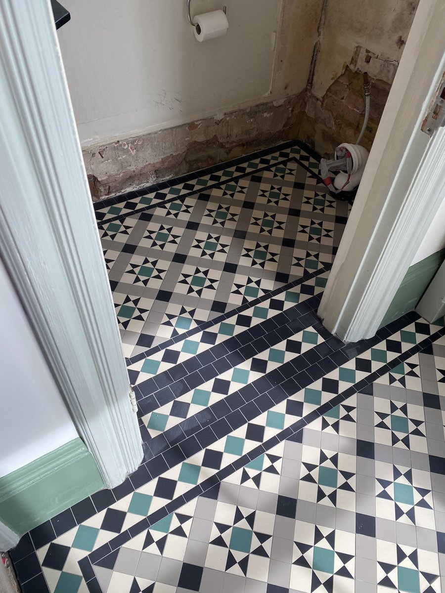 JBTiling's tweet image. Hall landing and toilet floors tiled in by Brighton