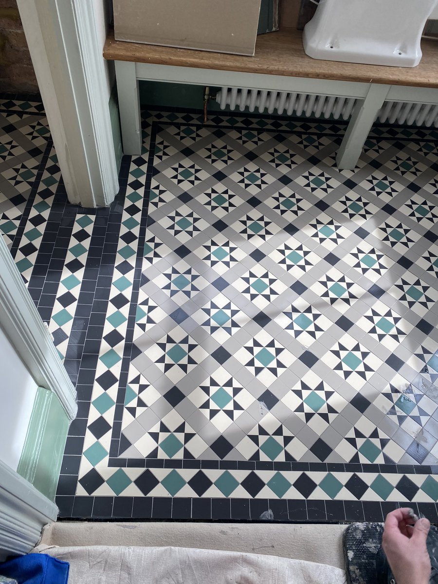 JBTiling's tweet image. Hall landing and toilet floors tiled in by Brighton
