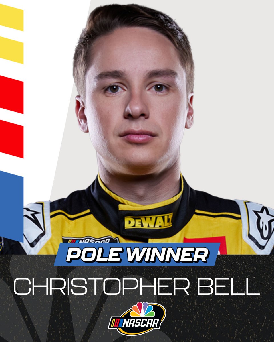 NASCARonUSA's tweet photo. RETWEET to congratulate @CBellRacing for winning the pole!

@MISpeedway | Sunday, 2 ET | @usanetwork https://t.co/RESsLBPOTu