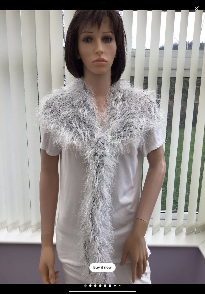 Kelebekstyles1's tweet image. This wrap is simply stunning, with its long eyelash yarn in silver &amp;amp; black. A very glamorous, soft stylish accessory, with real panache etsy.com/uk/listing/904… #silverwrap #glamorous #stylish #softtowear #somethingspecial #handmadeintheuk #shopindie #smallbusiness #ladieswrap
