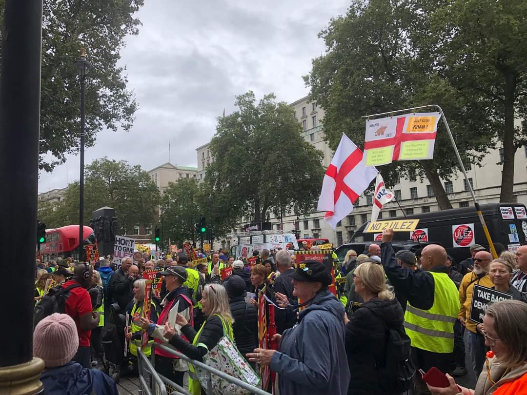AntiExtension's tweet photo. A huge thank you to everyone attending today's Trafalgar Square demo. 👏
We will not be silenced. We will not give up.
Say #No2ULEZ #No2PPM https://t.co/aJR8GTtUE8