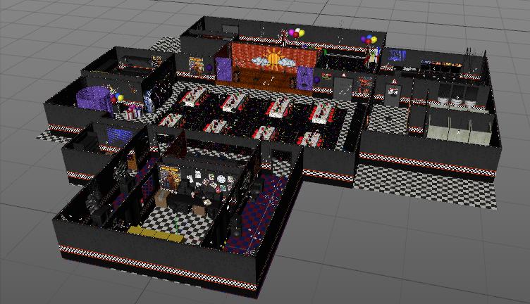 FNAF 1 map done in Asset Forge Deluxe - Models 