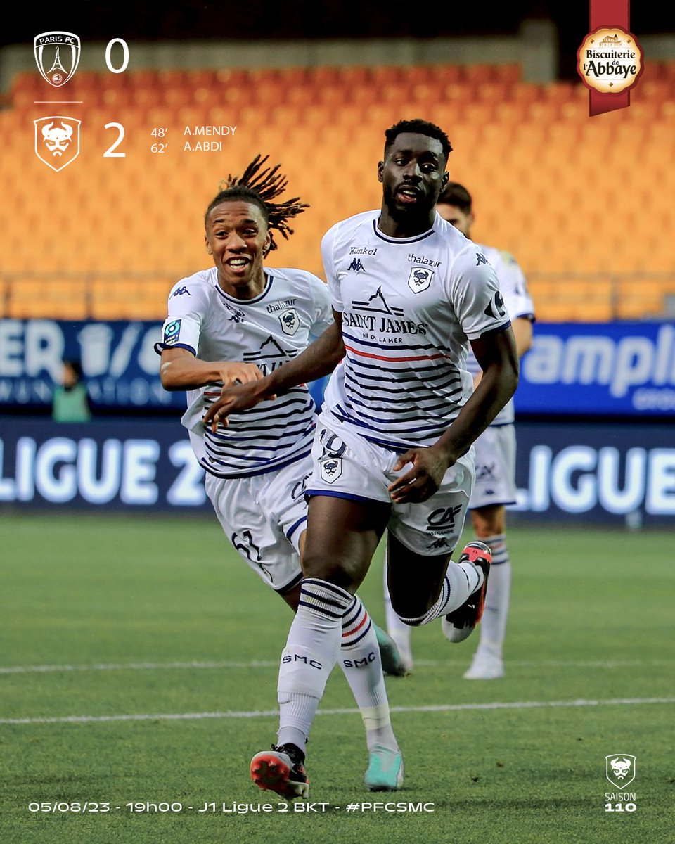 SMCaen's tweet photo. ⏹ C’est terminé au stade de l’Aube où le @SMCaen débute parfaitement sa saison 2023 / 2024 🔴🔵 

#SMCaen #TeamSMC #PFCSMC https://t.co/nJWZVgMUBI