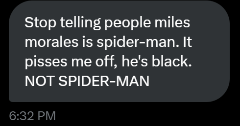 mrpyo1's tweet photo. Say it with me, Miles Morales is Spider-man 🫡 https://t.co/PJWJ1Mu76B