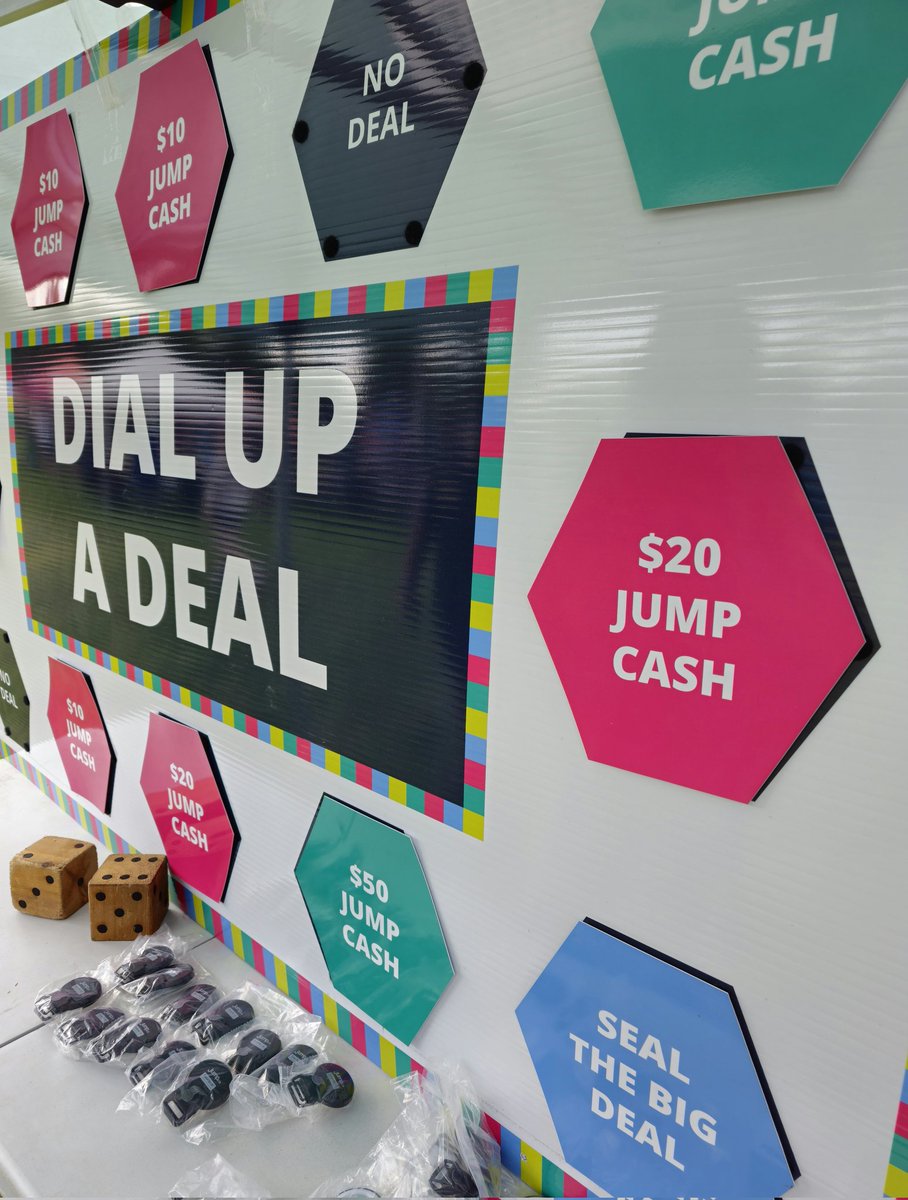 Come see us in Graham Park at the Fringe Festival, &amp; play Dial Up a Deal, and win some awesome prizes.
#BroadwayYXE #FringeFestival #YXE