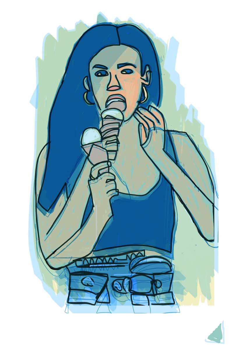 drunkenBouddha's tweet photo. #pinup #eatingicecream #pinup #fauvism #art #sketchdaily #blueyellow #blueeyes #digitalart #illustrator #cantdrawhands #bluejeans👖 #drawdrawdraw #cantstayinthelines #drawingaugust https://t.co/n4u3FmMLpP