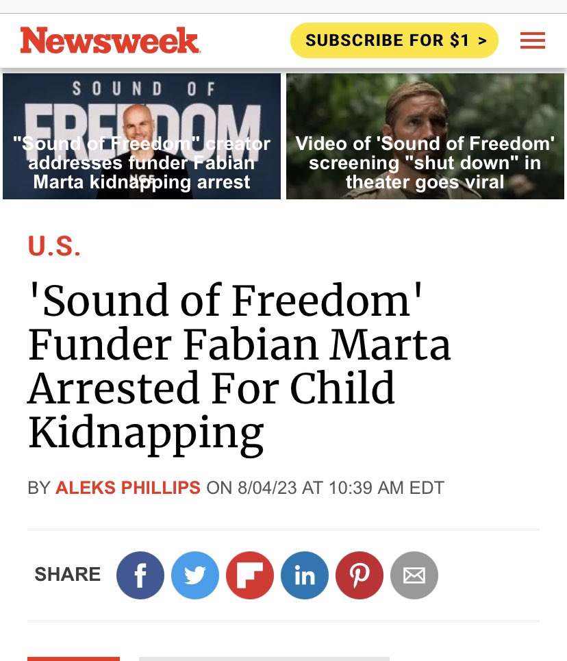 greg_price11's tweet photo. The dude donated $500 on GoFundMe and was charged as an accessory to child kidnapping because he rented an apartment to a woman who took her own child who she was in a custody battle over.

Why is the media so desperate to smear a movie that brings attention to child trafficking? https://t.co/x1x5gVAjic