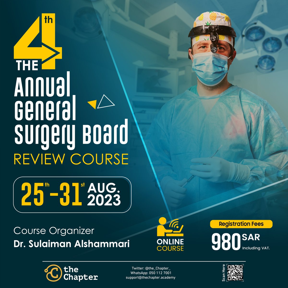 Surgeons, brace yourselves for an extraordinary experience! 

Join us at 4th Annual General Surgery Board Review Course, where knowledge meets inspiration and innovation. 

Don't miss this transformative opportunity starting on 25th of Aug. 

Enroll now!

bit.ly/43SEUZf