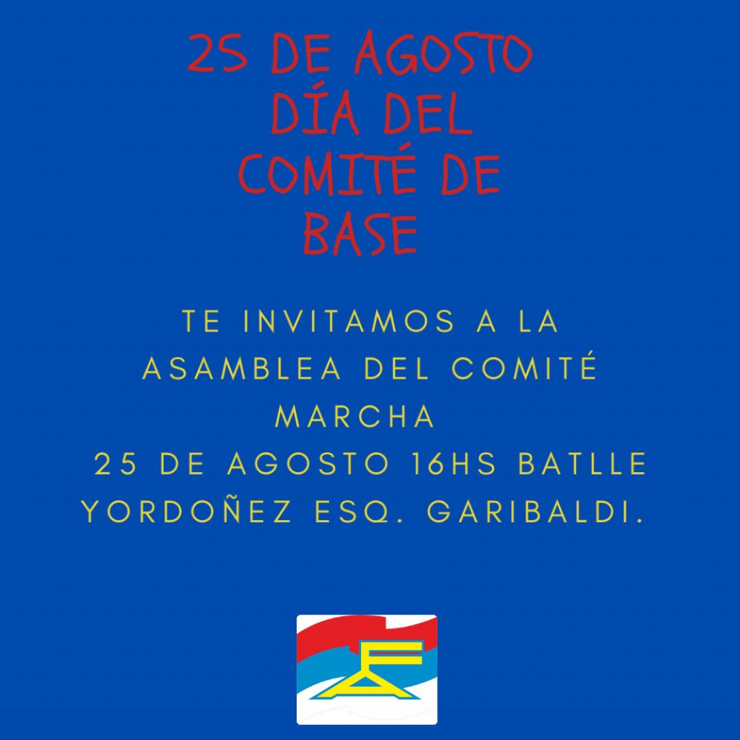 Este 25 de agosto los esperamos 🔴🔵⚪ <a href="/FaCanelones/">FA Canelones</a>