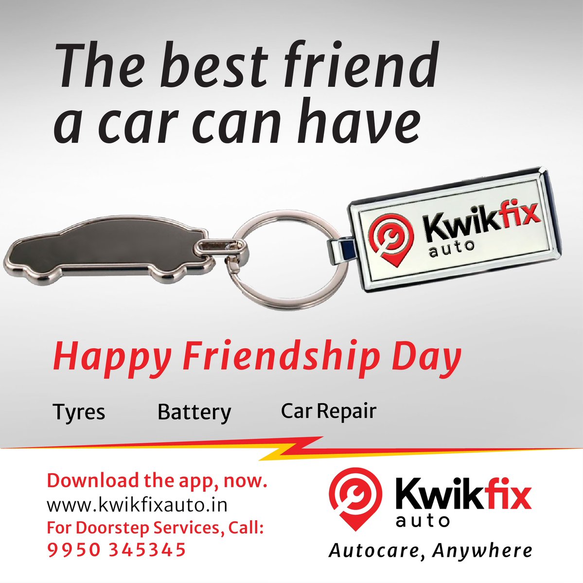 kwikfixindia's tweet image. Yeh Doosti Hum Nahi Chodenge ! 

The best friend a car can have is Kwikfix Auto. #HappyFriendshipDay

#kwikfixauto