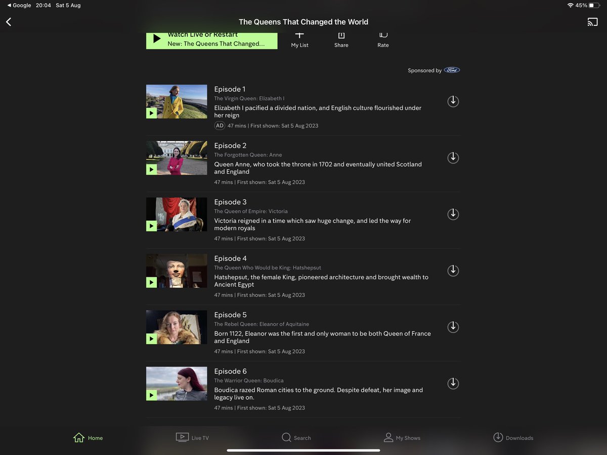 Really enjoyed watching the 1st episode of ‘Queens that Changed the World’, bravo to @woodcutmedia for bringing Elizabeth I’s story to the screen in such a fantastic way! If you missed it, don’t worry, you can watch it back on <a href="/Channel4/">Channel 4</a> + catch all the other episodes! #queenship