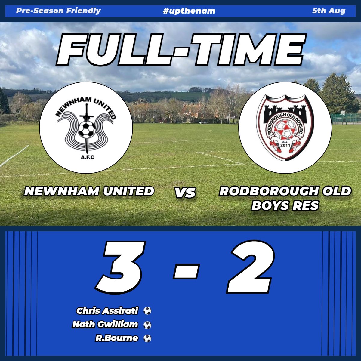 Vital minutes in the tank for the lads as we come away with the victory in a good performance against <a href="/R_OB_FC/">Rodborough Old Boys FC</a> Reserves #upthenam 🔵⚫️