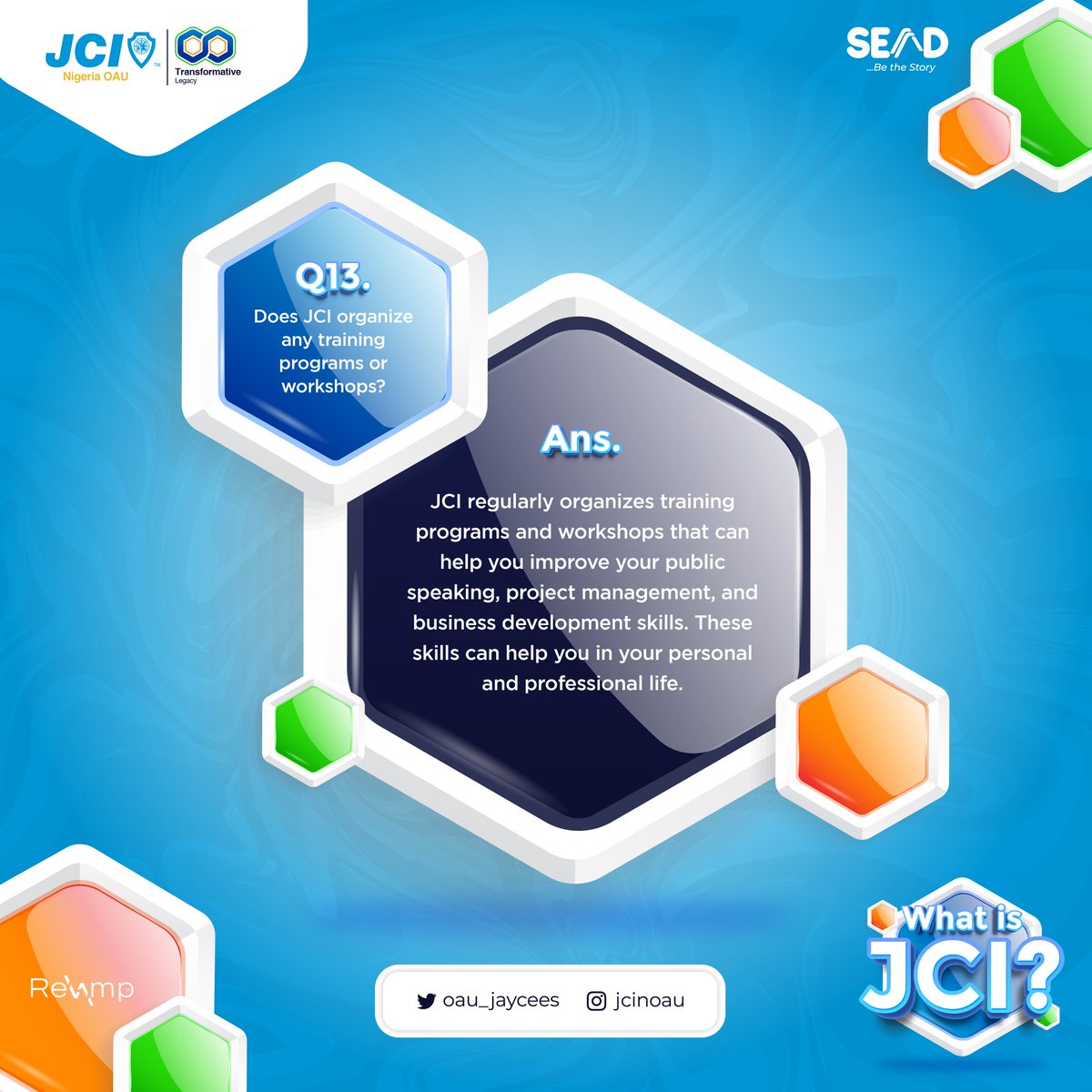 jcinoau's tweet photo. DAY 13
Q13.
#JCINigeria
#JCINOAU
#SEnD
#TransformativeLegacy
#BeTheStory
#ItStartsWithYou
#whatisJCI? https://t.co/cKZ1o8JOOi
