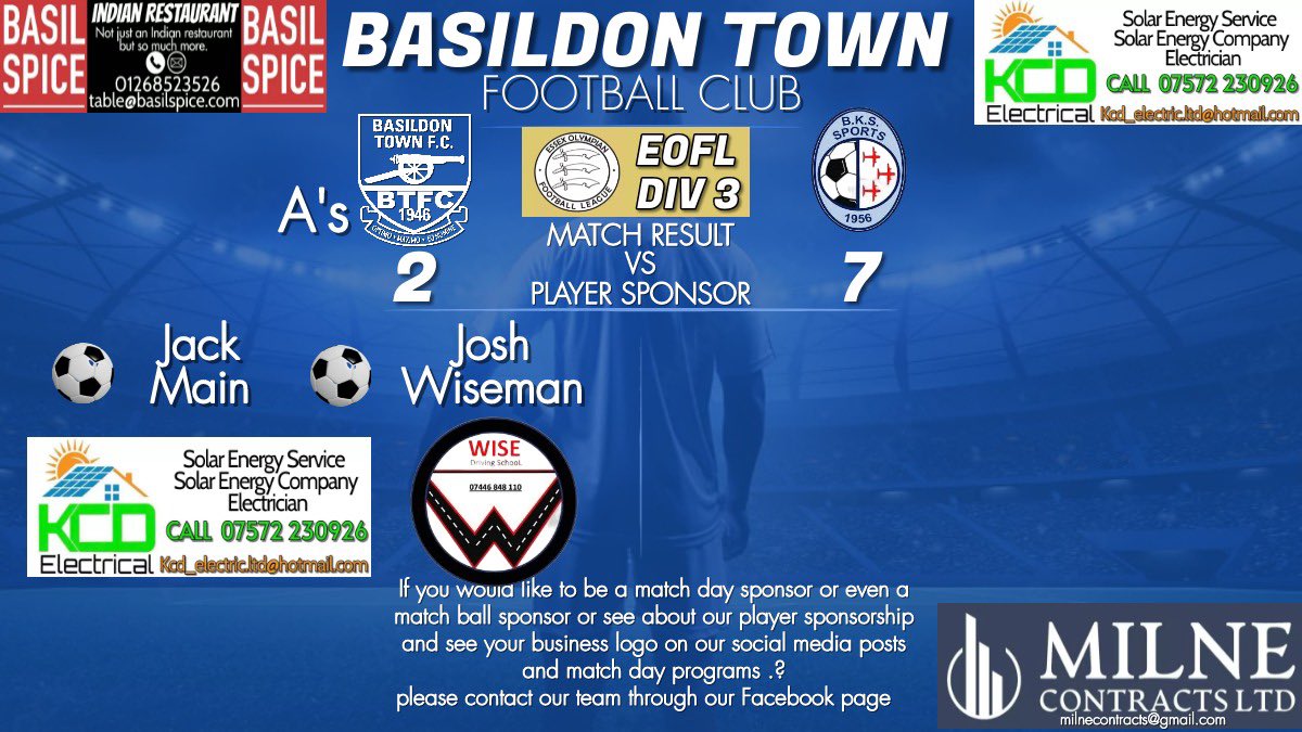 🔵⚪️ RES &amp; A TEAM RESULT ⚪️🔵

A brilliant 6-1 win for our reserves see them beat Essex Senior Res side <a href="/EnsignOfficial/">White Ensign FC</a> to end their pre season on a high. 

A team slipped to a 7-2 defeat to higher opposition in their last game. Was well in the game with 15 mins to go 

UTT 🔵⚪️