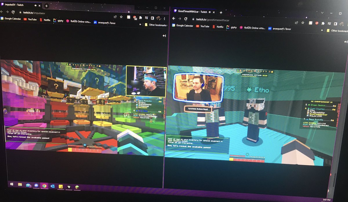 DruidQueen89's tweet photo. I couldn’t pick who to watch. @impulseSV @GTWScar #mcc33 https://t.co/6Yt9loaM2W