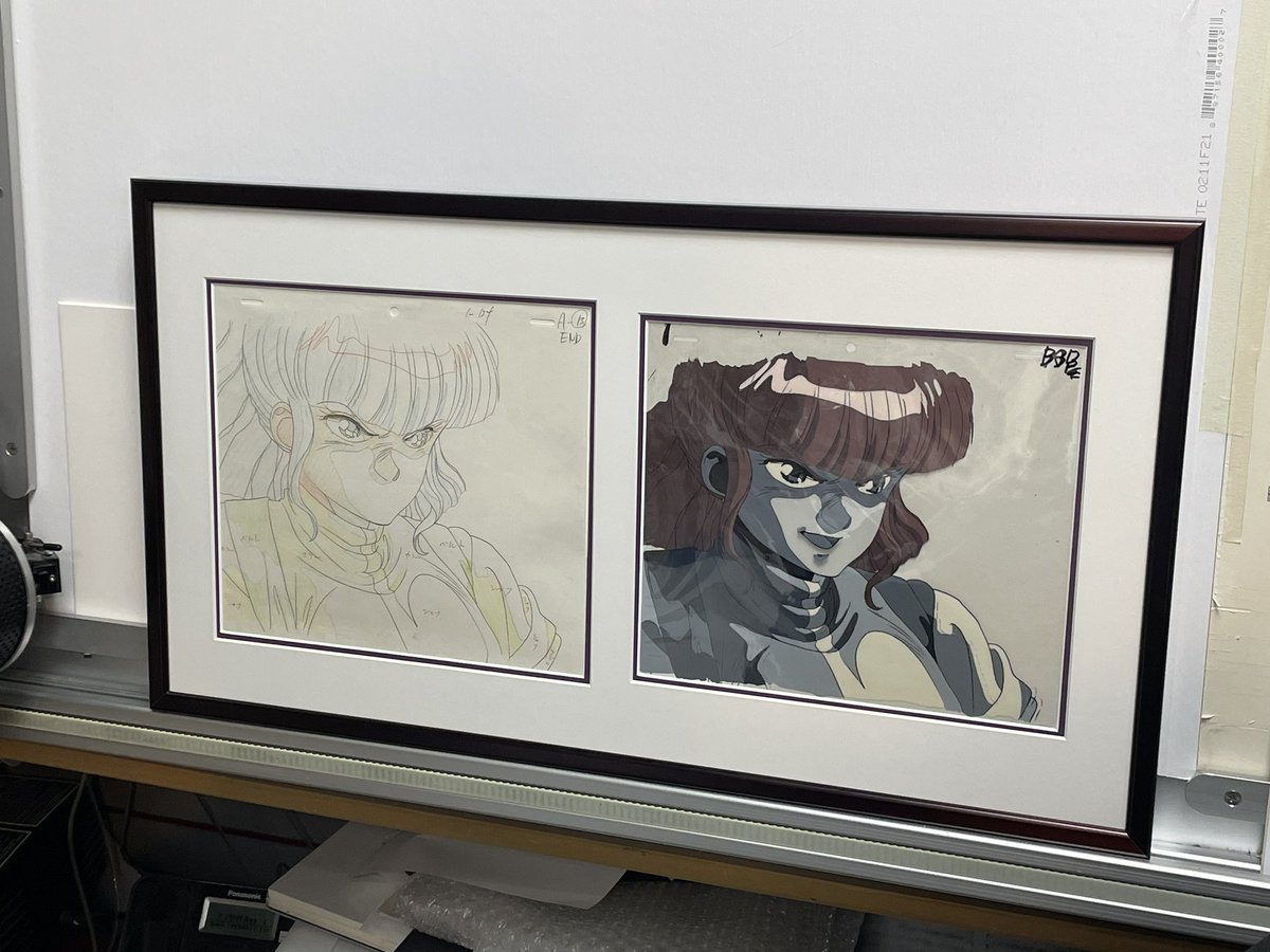Frame_Shoppe's tweet image. More awesome #gunbuster animation cels! Customer was very happy with the final product! #animationcels #anime #mecha #frameshoppe