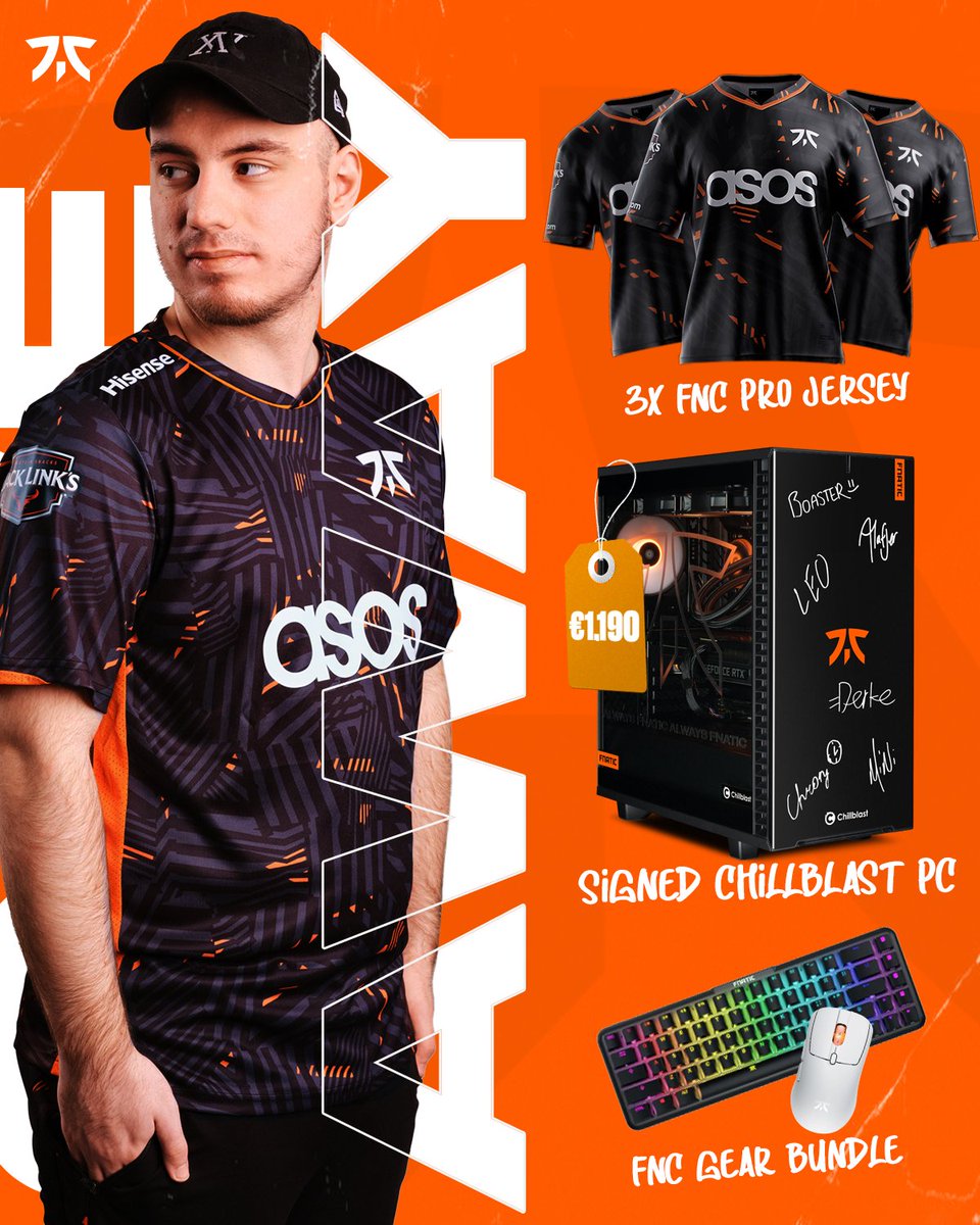 giving away a PC signed by the team and some other cool stuff to enter: ✔️ follow @FNATIC and @alwaysfnatic ✔️retweet this tweet