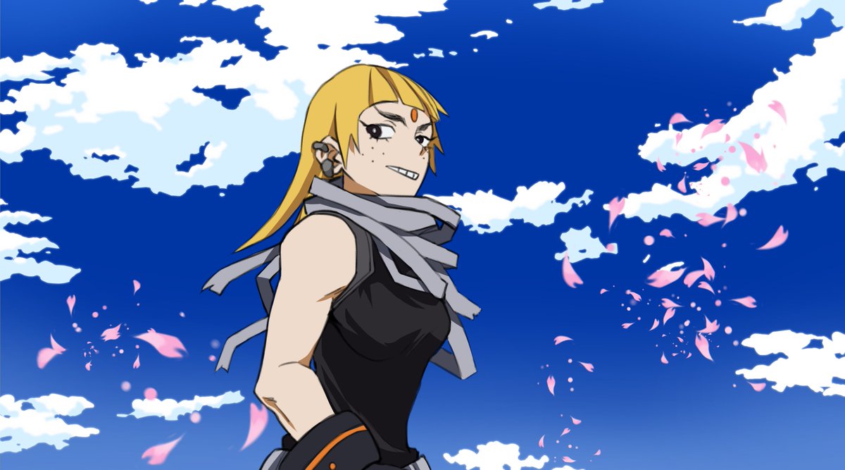 One of my BNHA ocs, her name is Ego Yamada! Her hero name is Chatterbox <3

I'll give more info on her when I draw her more ^^