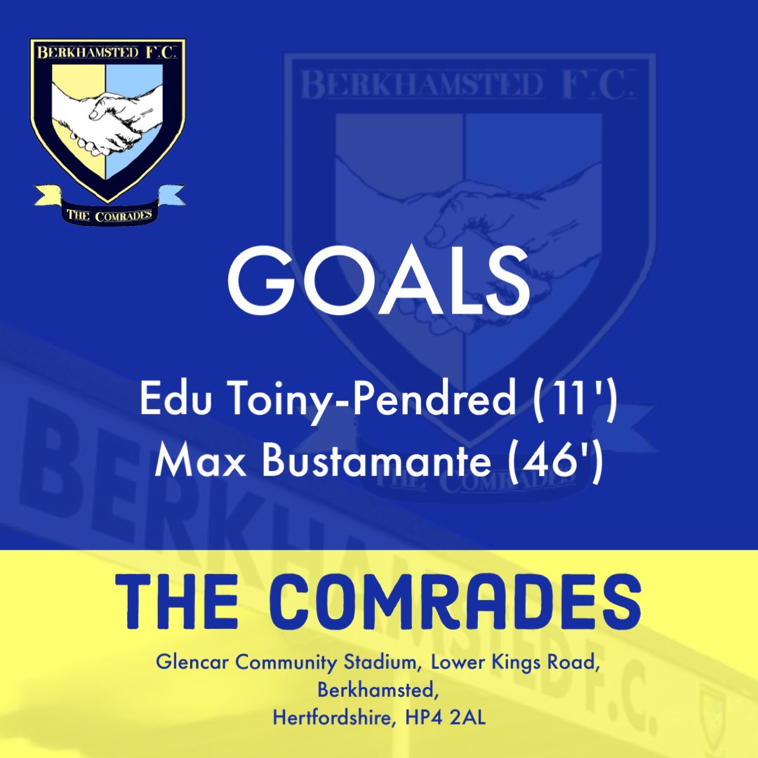 BerkoFC's tweet photo. GOALS! ~ Confirmation of our goalscorers today. 

@EduPendred @MaxBusta_9 ⚽️⚽️ https://t.co/WOs98RvXpT