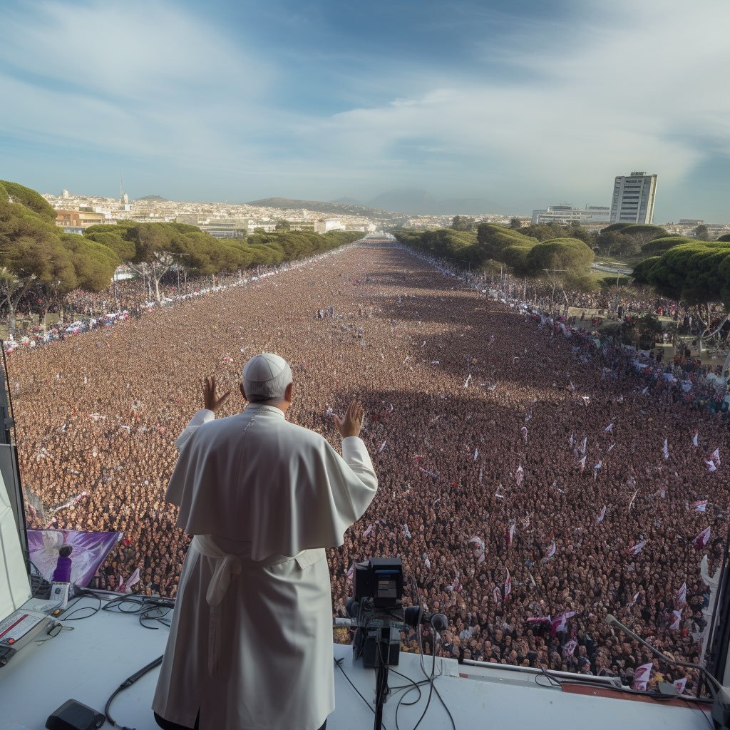 #JMJ2023
Impresionante y masiva peregrinación de jóvenes para reunirse con el PAPA Francisco en Lisboa.!
Los jóvenes buscan , escuchan y encuentran.✨👏👏🥰
#JMJ2023Lisboa