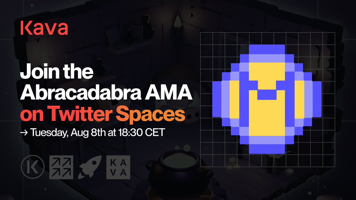 Lazty23's tweet photo. In Aug 8 @KAVA_CHAIN will have AMA @MIM_Spell will bring us experience of DeFi Magic with Abracadabra on #Kava

$KAVA
#KAVA_CHAIN https://t.co/AJGabib4UF