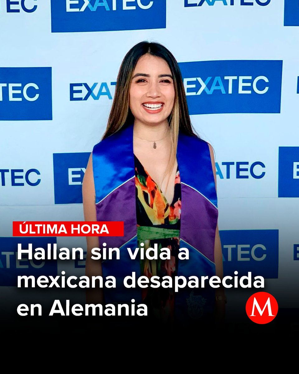 🚨 #ÚLTIMARHORA 🚨

La policía de Berlín informó que la joven mexicana María Fernanda Castañeda fue encontrada sin vida en el Canal de Teltow la tarde de este sábado. Detallaron que un peatón halló a la mexicana flotando en un canal.

"No se puede asumir ninguna culpa de